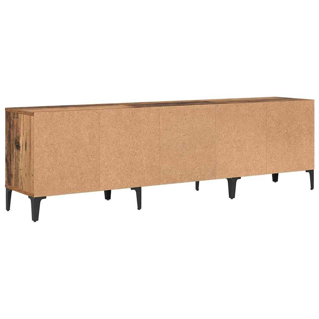 Wooden TV Stand 150cm Wide With 3 Flap Doors - Vantage Home