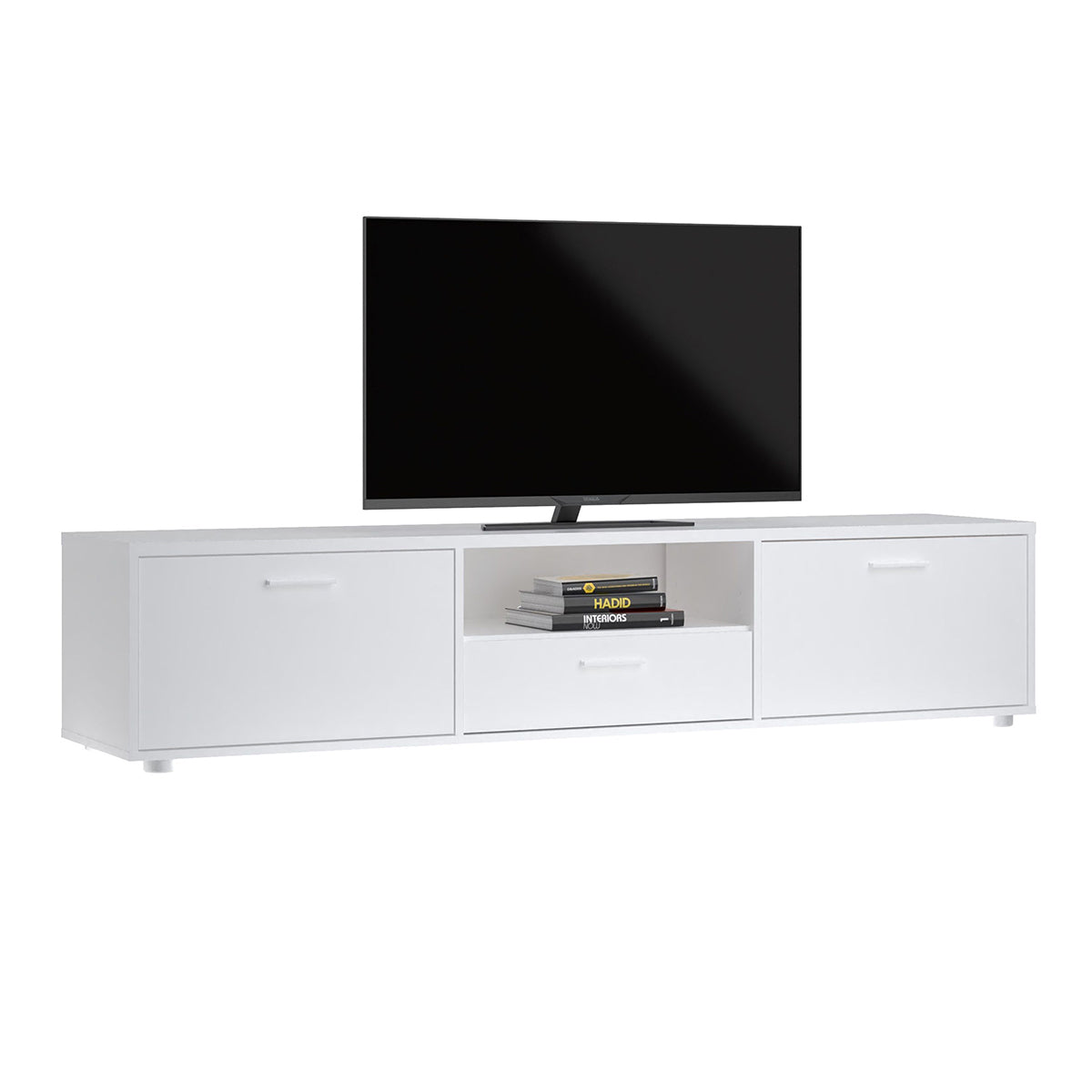 Wooden TV Stand 177cm Wide With 2 Doors And 1 Drawer - Media