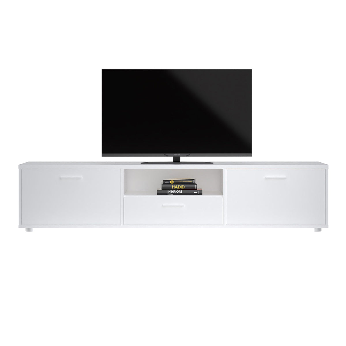 Wooden TV Stand 177cm Wide With 2 Doors And 1 Drawer - Media