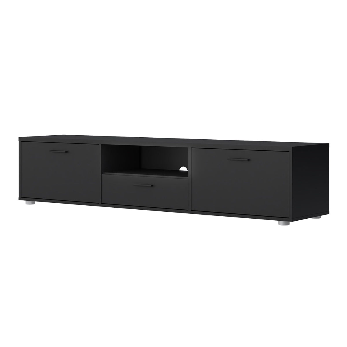 Wooden TV Stand 177cm Wide With 2 Doors And 1 Drawer - Media