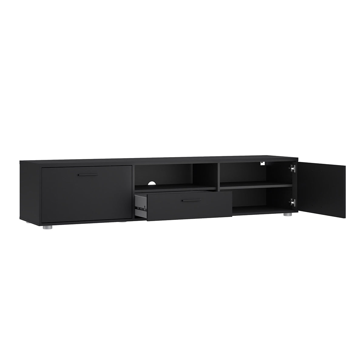 Wooden TV Stand 177cm Wide With 2 Doors And 1 Drawer - Media