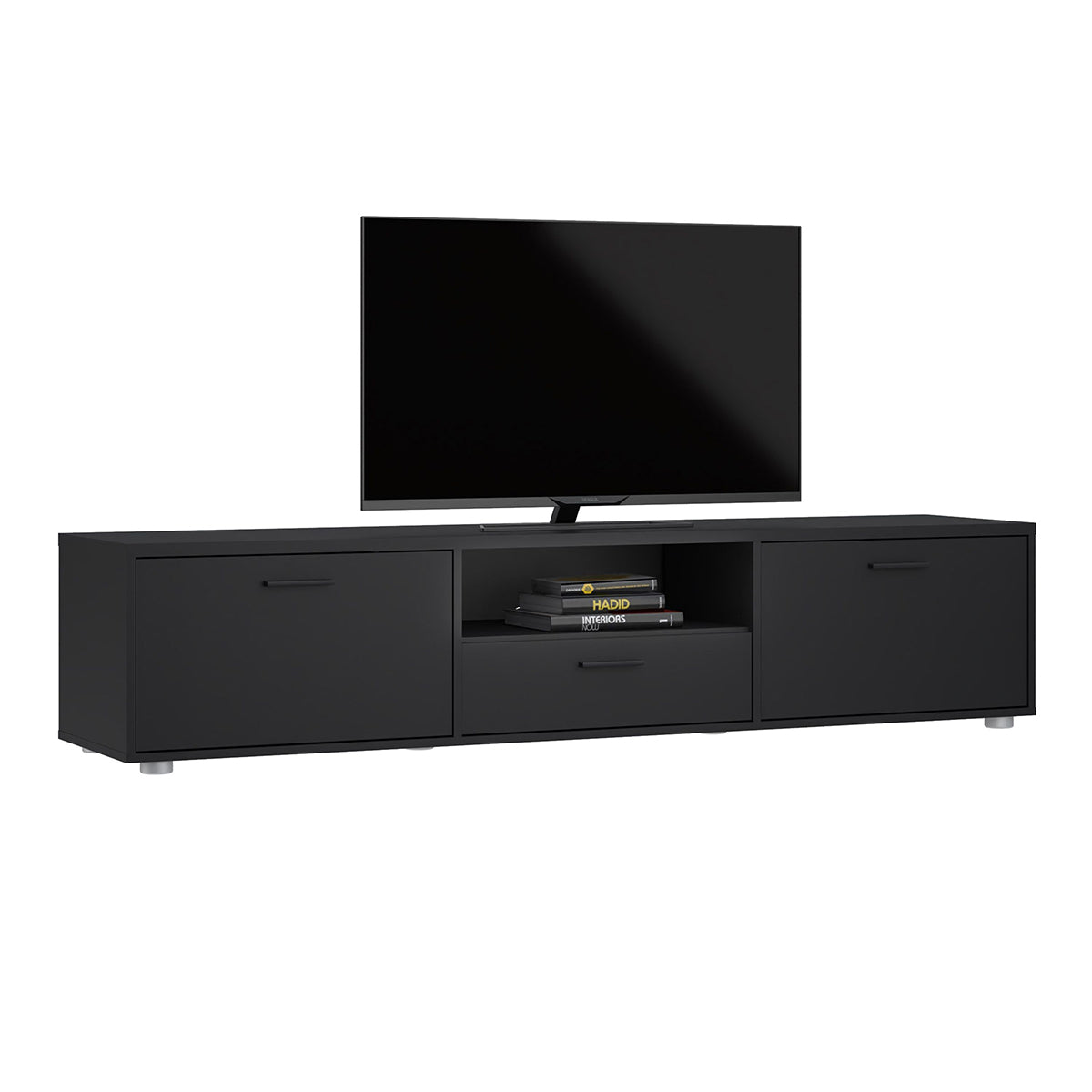 Wooden TV Stand 177cm Wide With 2 Doors And 1 Drawer - Media