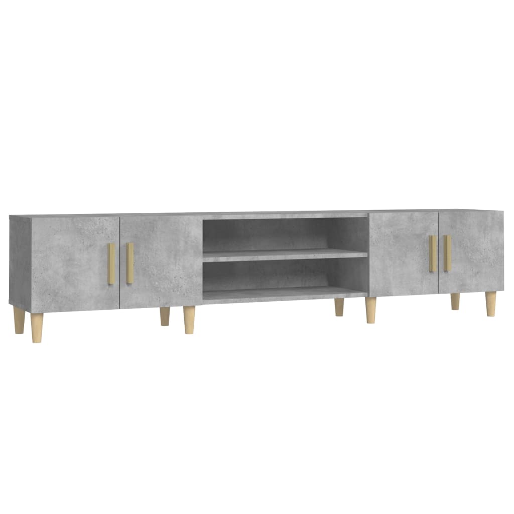 Wooden TV Stand 180cm Wide With 4 Doors - Vantage Home