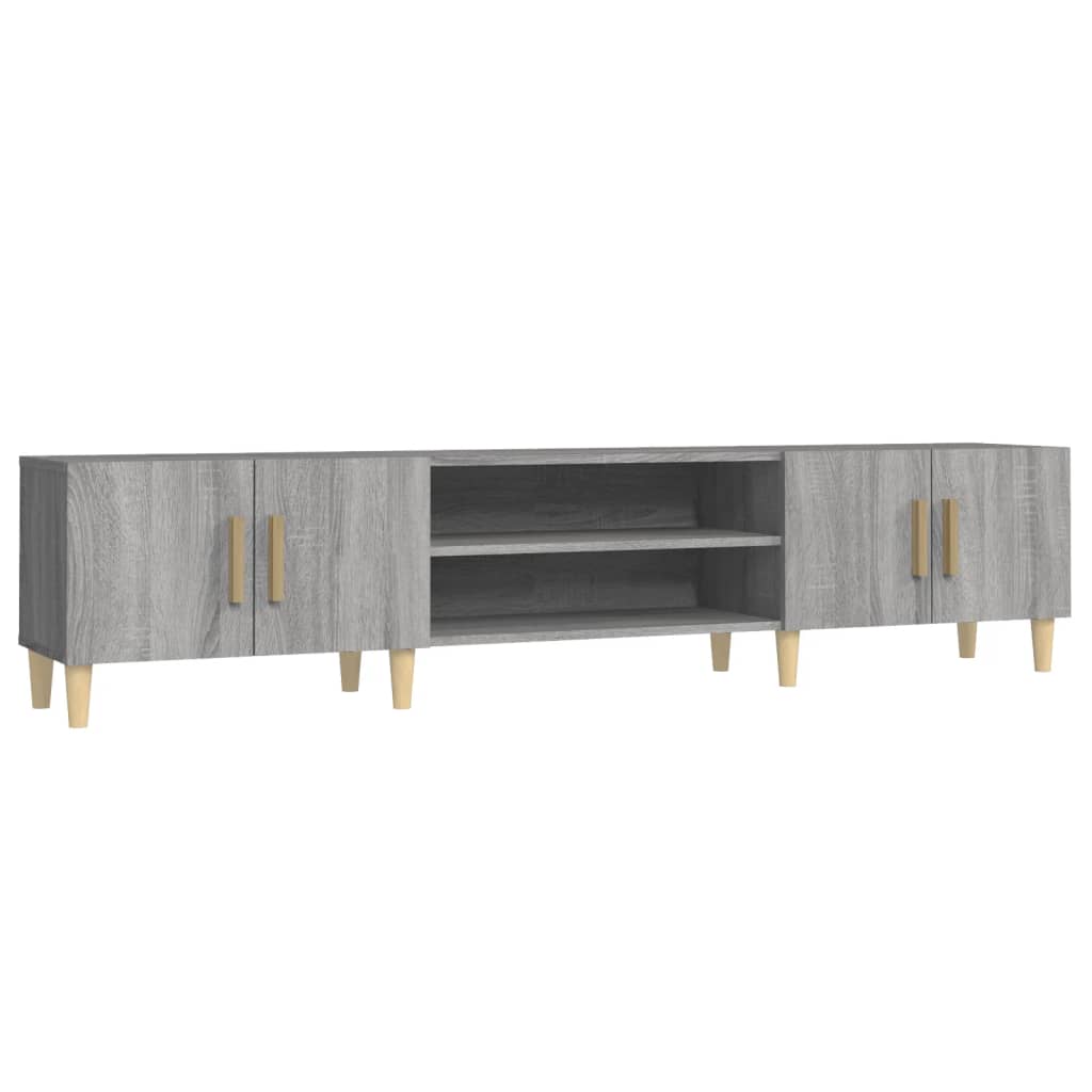 Wooden TV Stand 180cm Wide With 4 Doors - Vantage Home