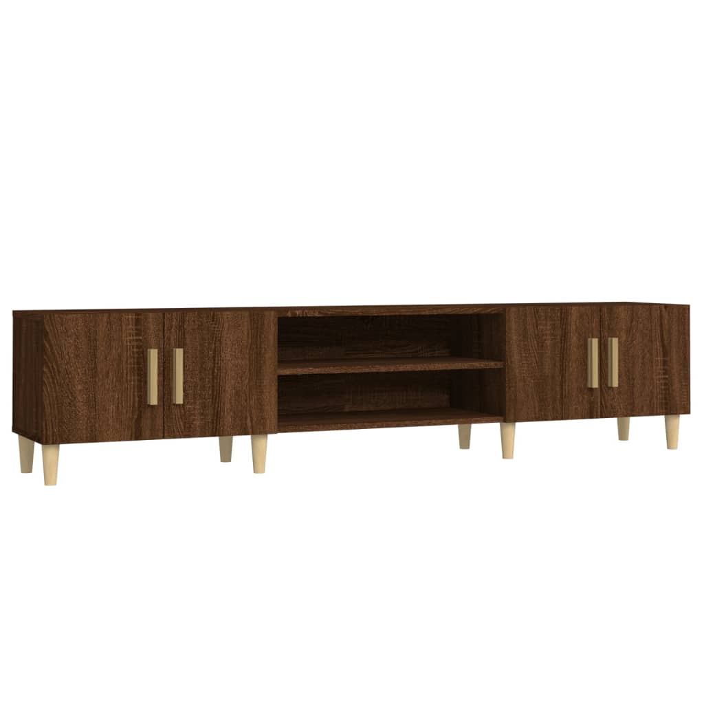 Wooden TV Stand 180cm Wide With 4 Doors - Vantage Home