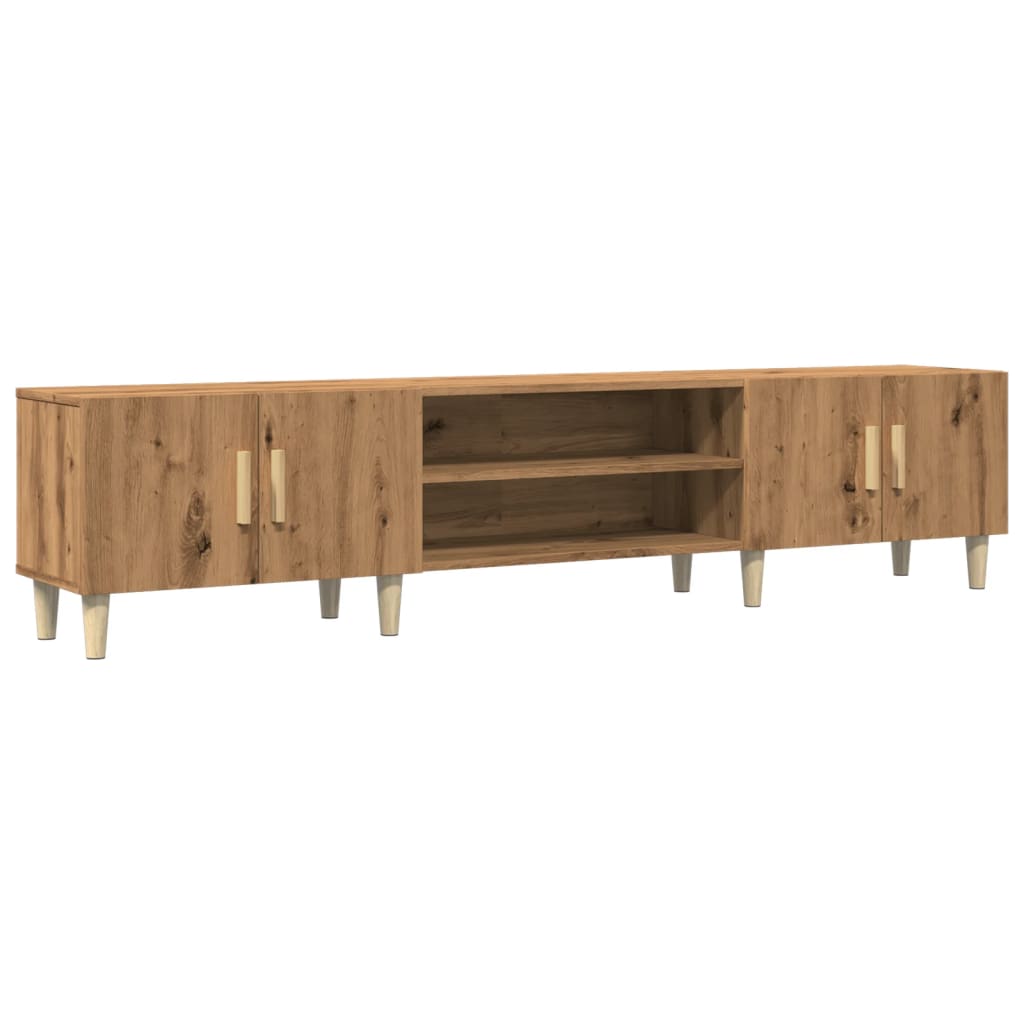 Wooden TV Stand 180cm Wide With 4 Doors - Vantage Home