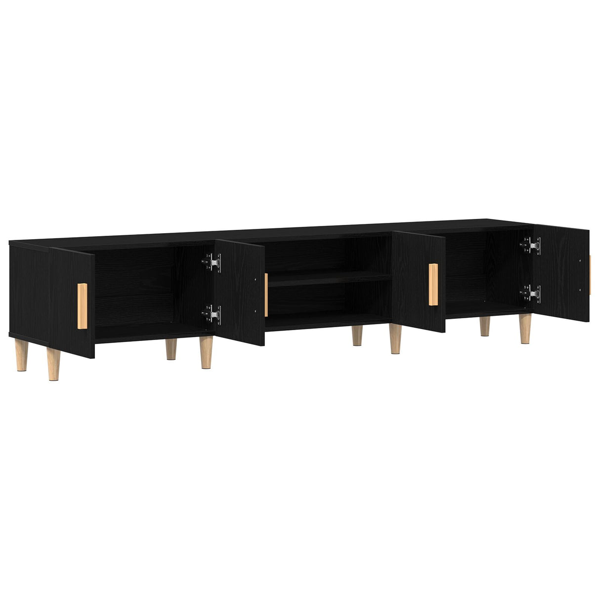 Wooden TV Stand 180cm Wide With 4 Doors - Vantage Home