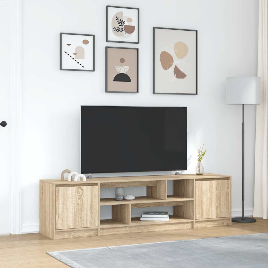 Wooden TV Stand 188.5cm Wide With 2 Doors - Vantage Home