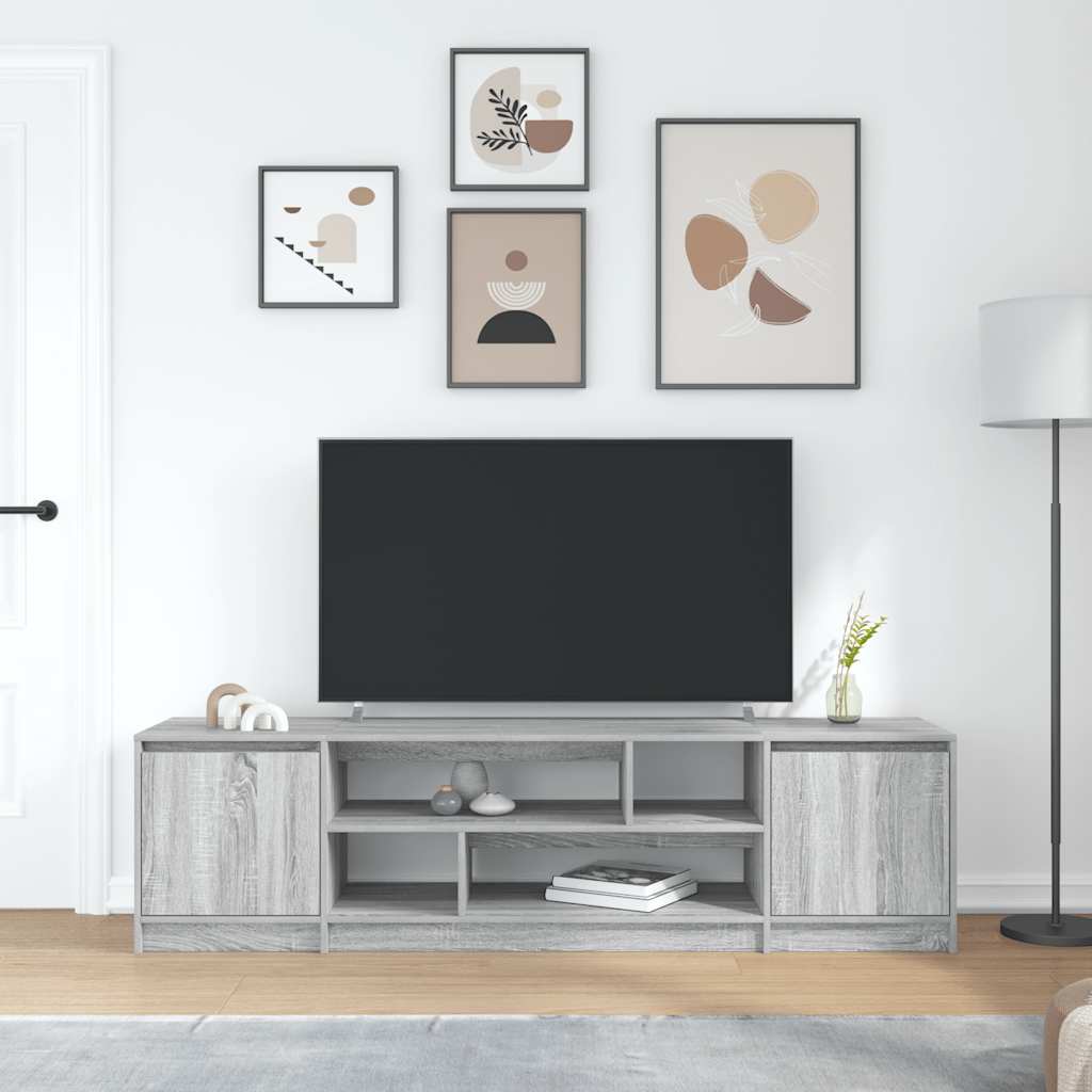 Wooden TV Stand 188.5cm Wide With 2 Doors - Vantage Home