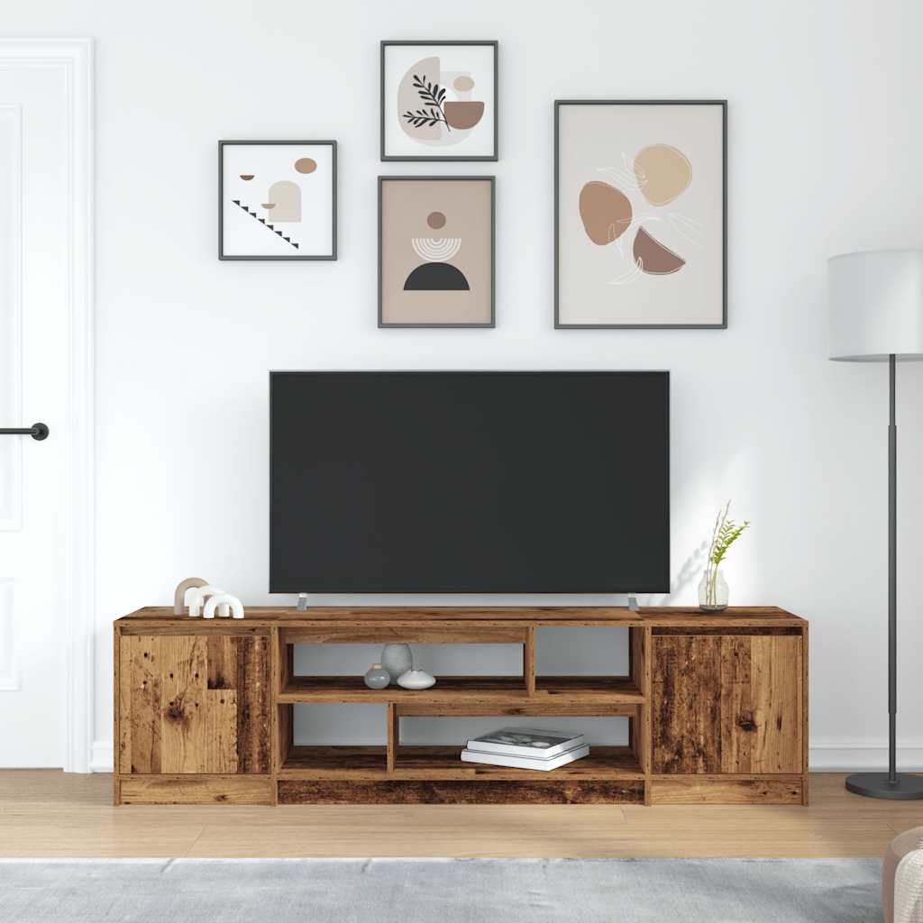 Wooden TV Stand 188.5cm Wide With 2 Doors - Vantage Home