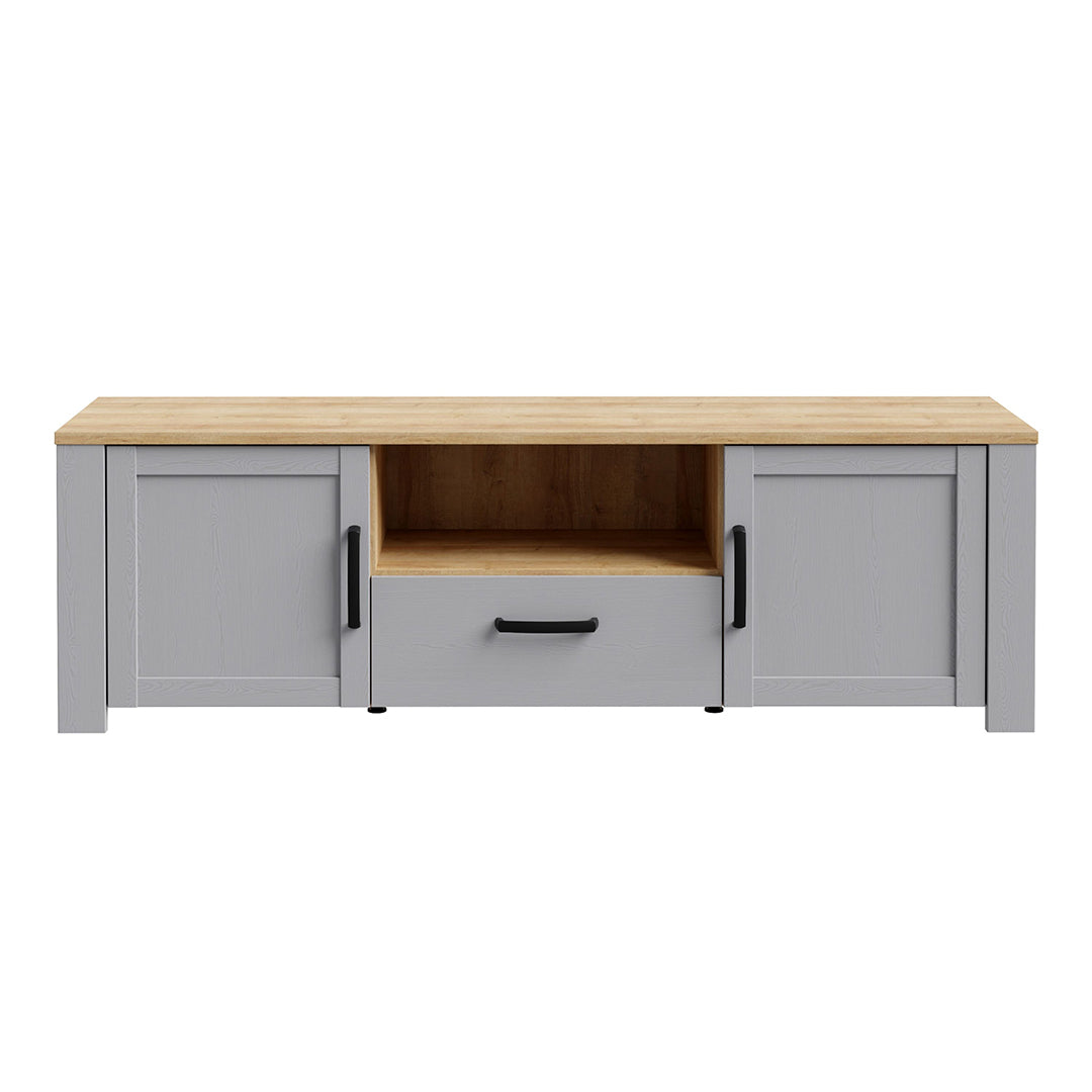 Wooden TV Stand With 2 Doors And 1 Drawer - Bohol