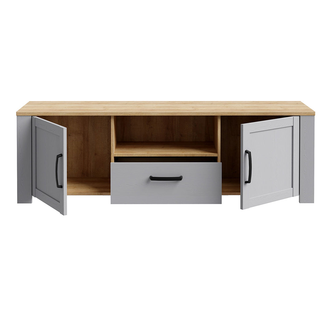 Wooden TV Stand With 2 Doors And 1 Drawer - Bohol