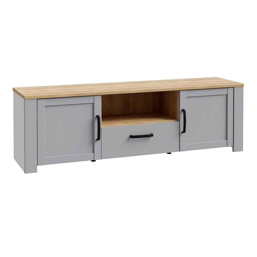 Wooden TV Stand With 2 Doors And 1 Drawer - Bohol