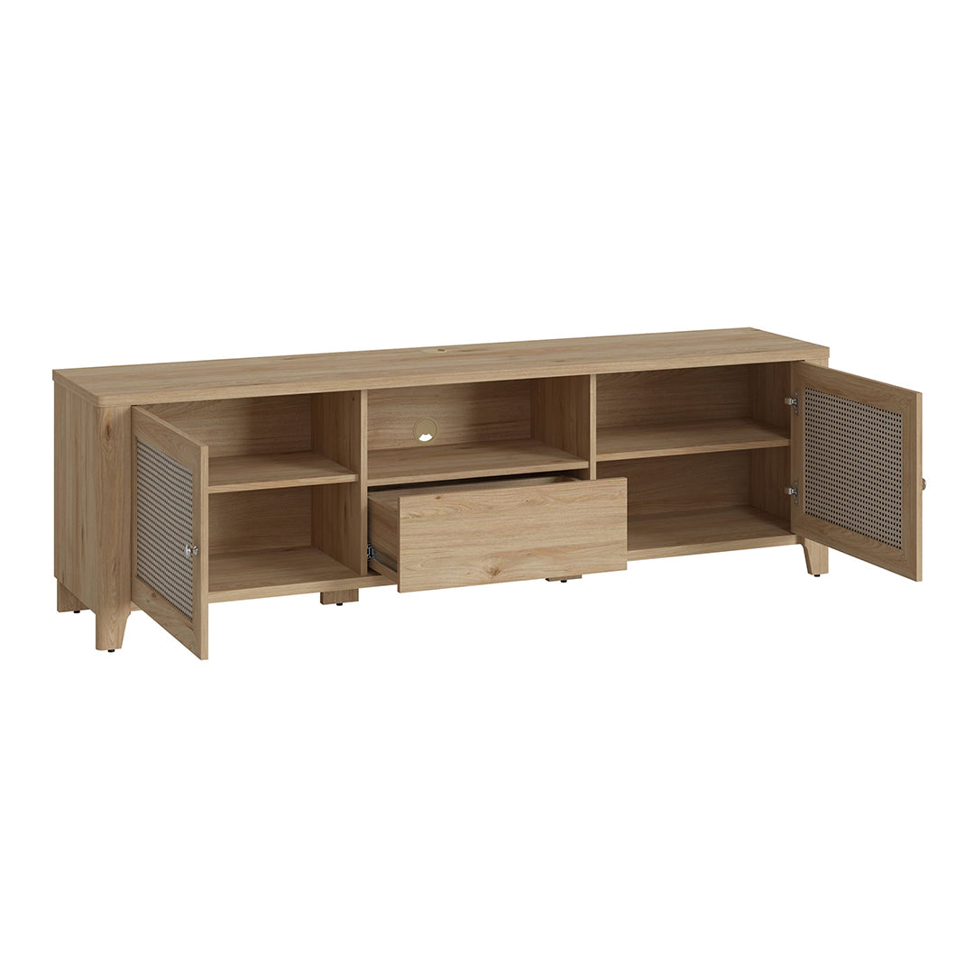 Wooden TV Stand With 2 Doors And 1 Drawer - Cestino