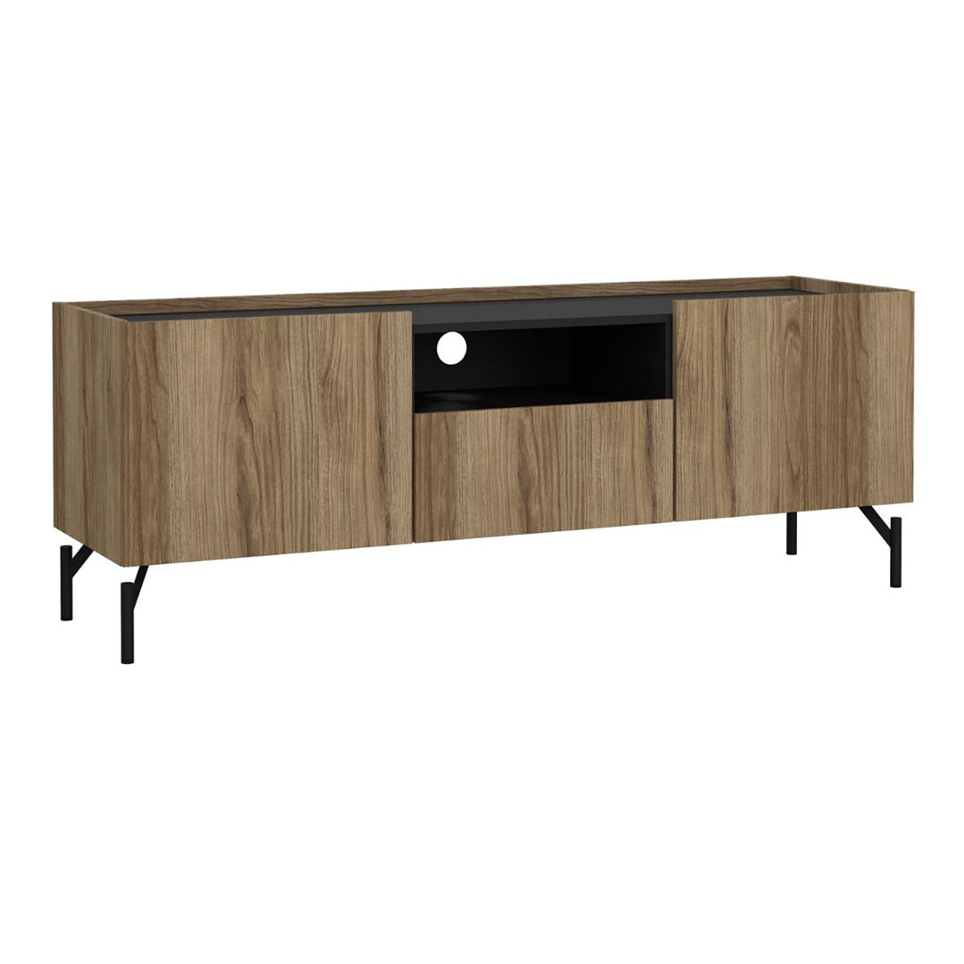 Wooden TV Stand With 2 Doors And 1 Drawer - Kendall