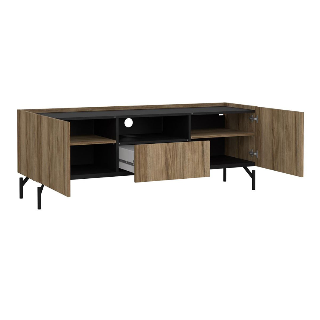 Wooden TV Stand With 2 Doors And 1 Drawer - Kendall