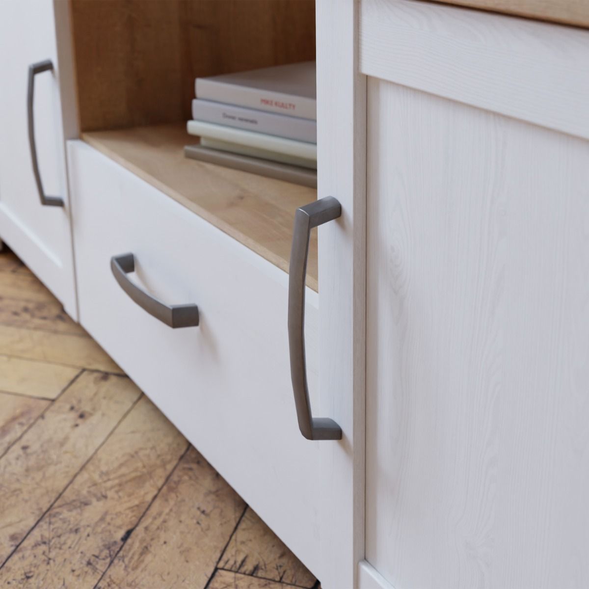 Wooden TV Stand With 2 Doors 1 Drawer With LED Lights - Bohol