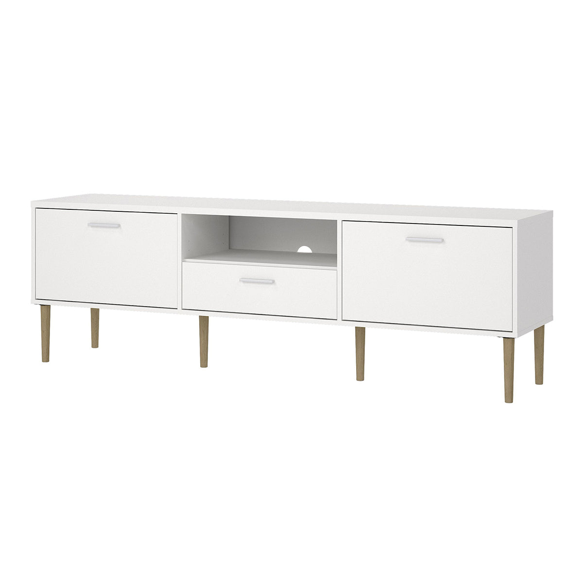 Wooden TV Stand With 2 Doors And 1 Drawer - Media