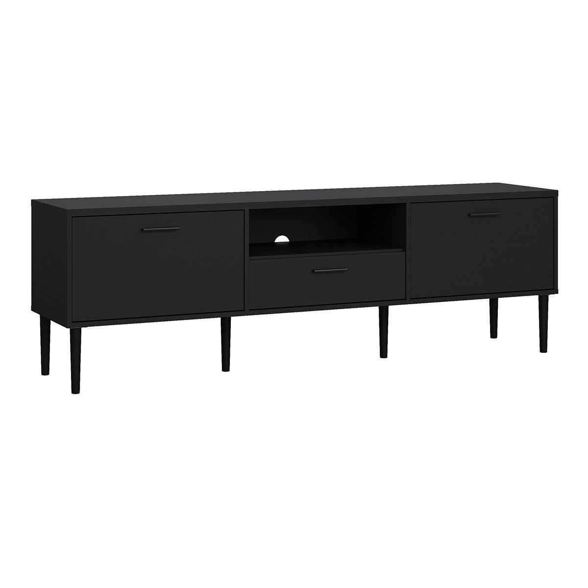 Wooden TV Stand With 2 Doors And 1 Drawer - Media