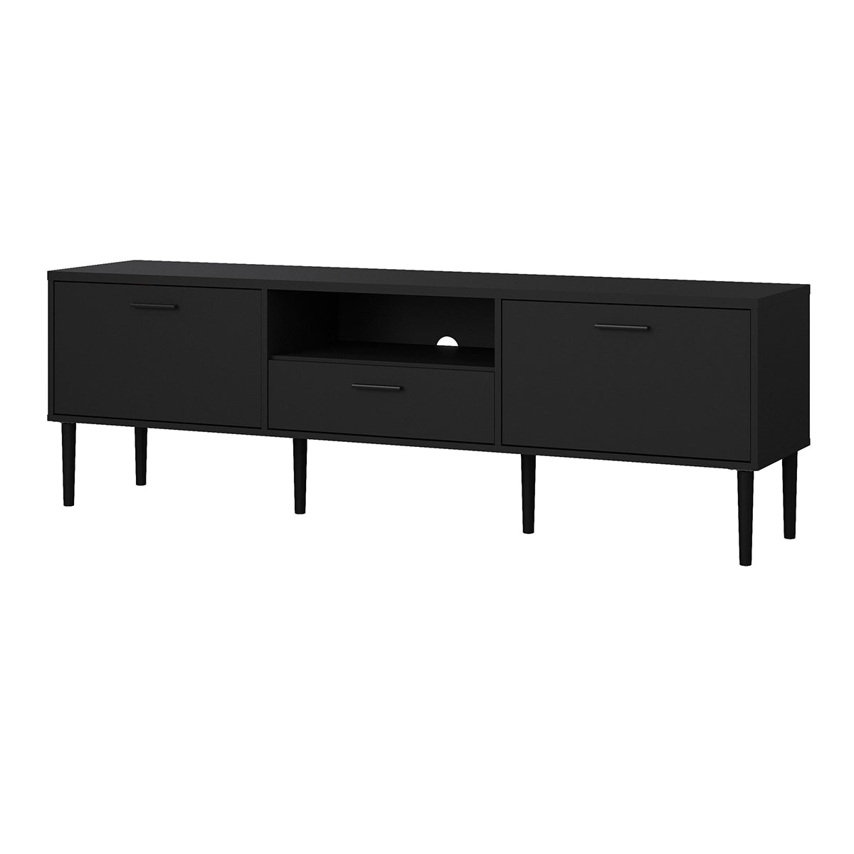 Wooden TV Stand With 2 Doors And 1 Drawer - Media