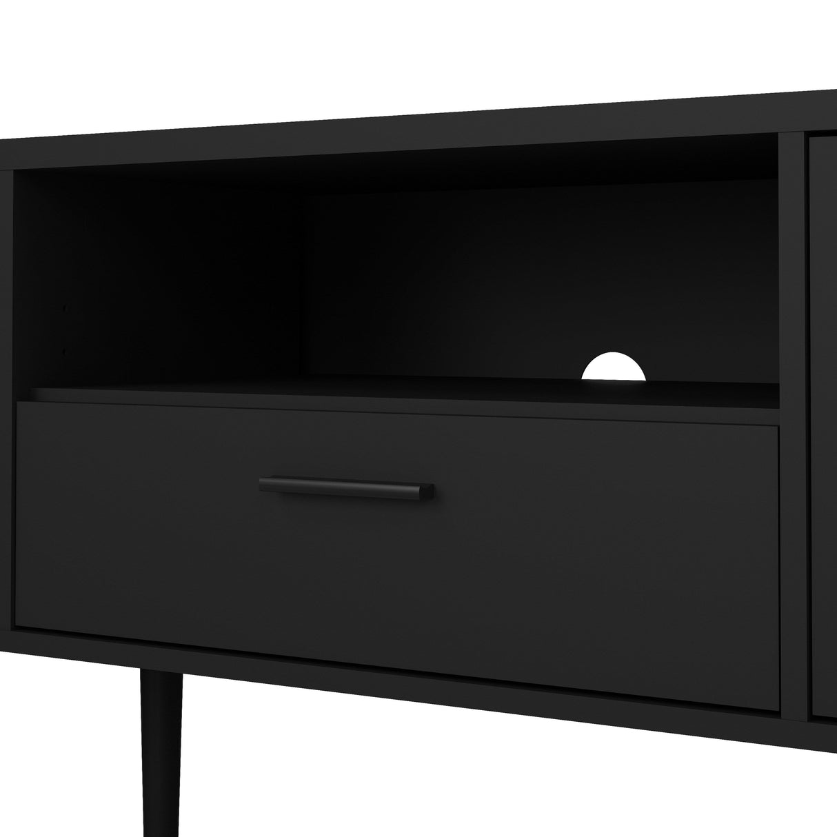 Wooden TV Stand With 2 Doors And 1 Drawer - Media