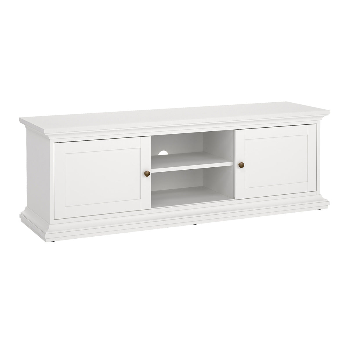 Wooden TV Stand With 2 Doors - Paris