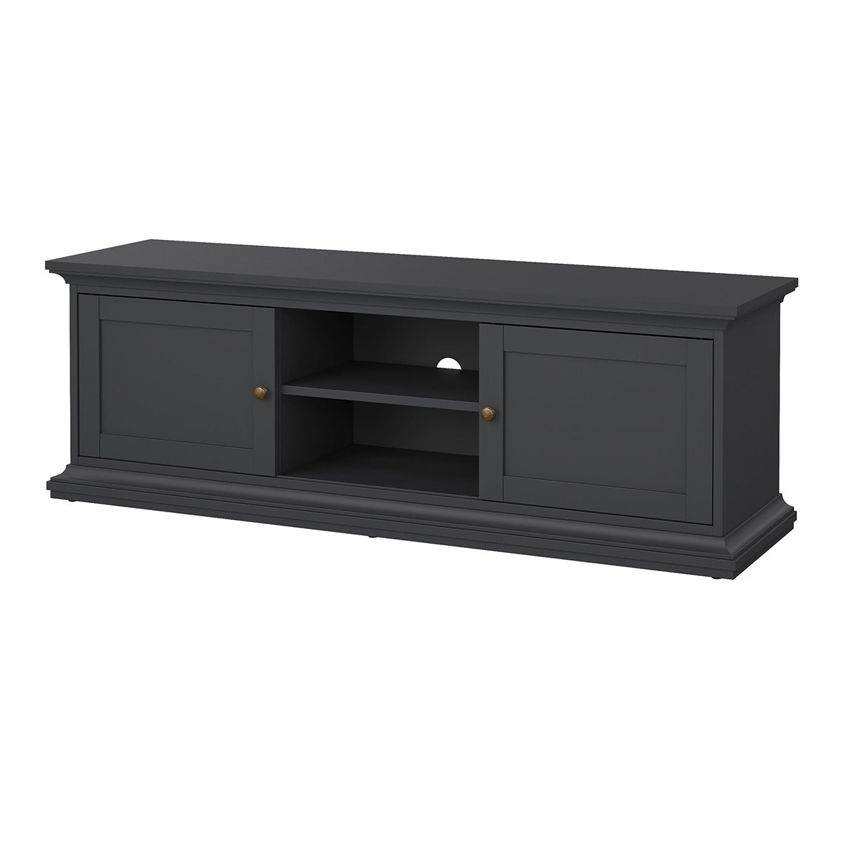 Wooden TV Stand With 2 Doors - Paris