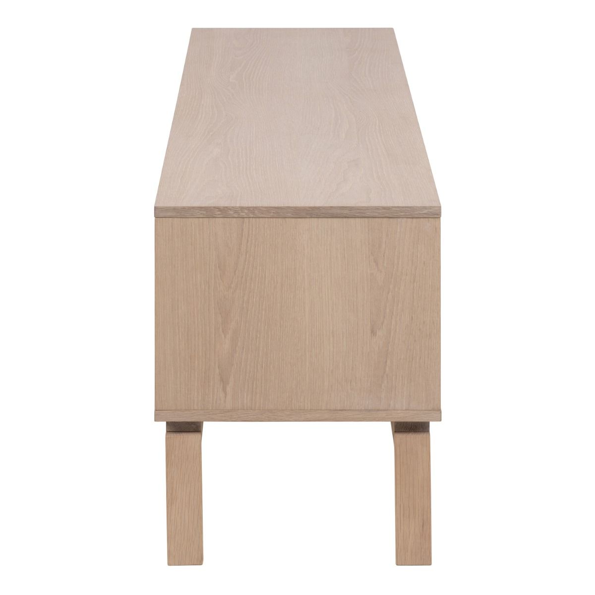 Wooden TV Stand With 2 Doors And Shelf - Linley