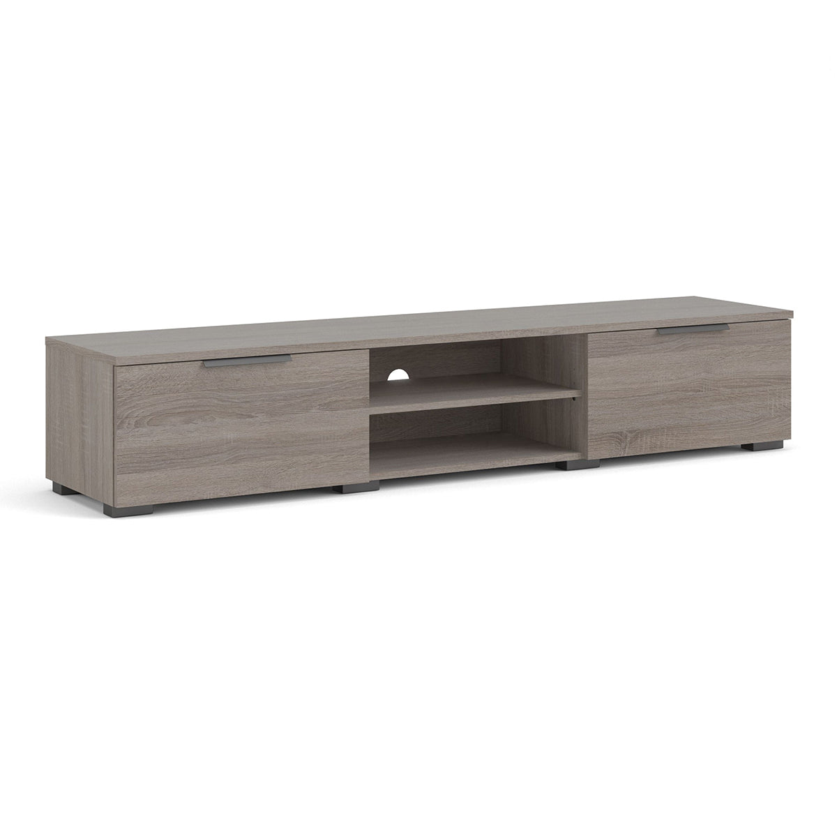 Wooden TV Stand With 2 Drawers And 2 Shelves - Match