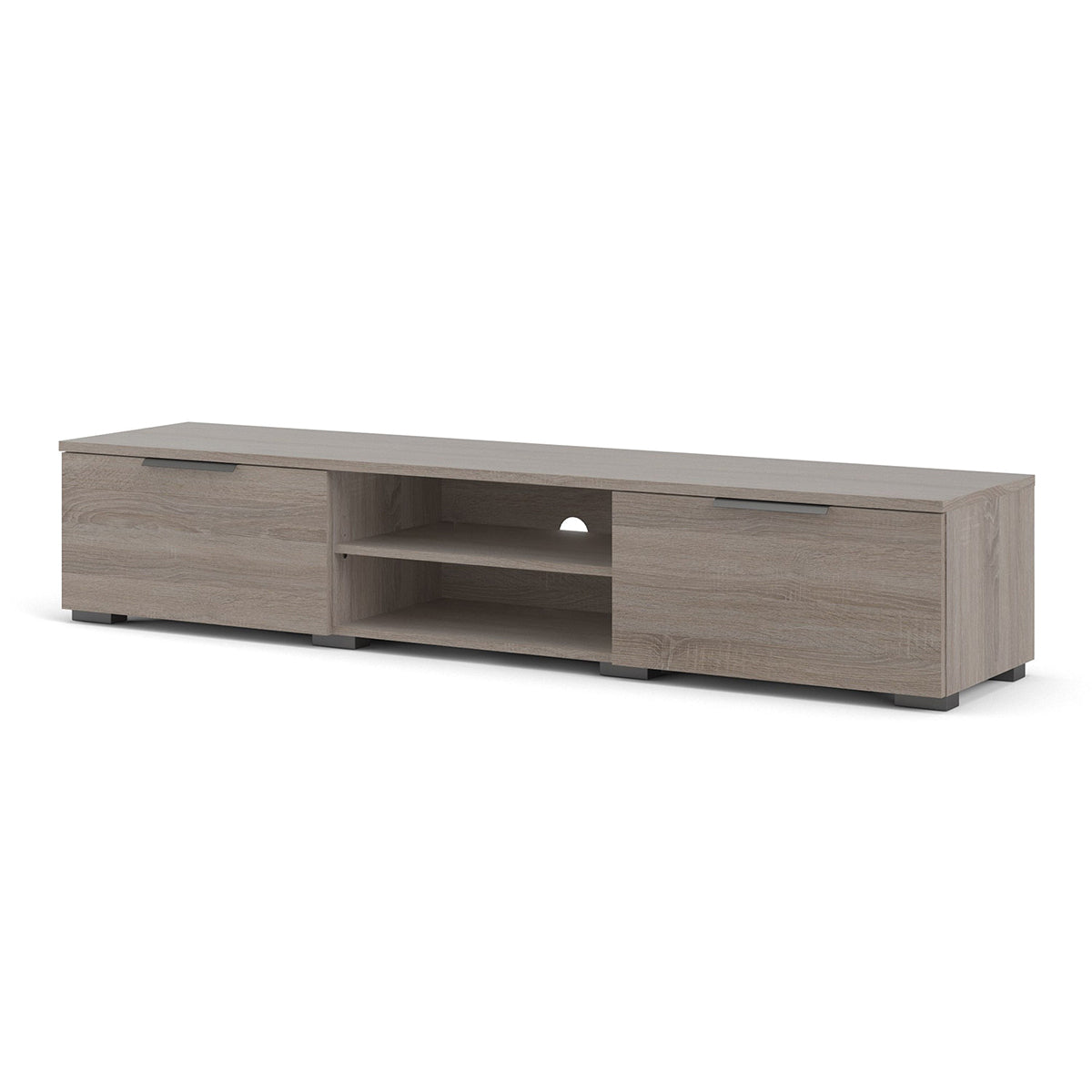 Wooden TV Stand With 2 Drawers And 2 Shelves - Match