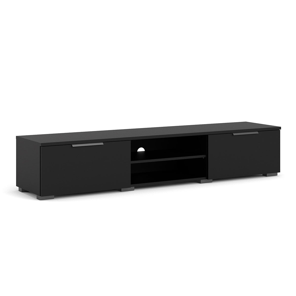 Wooden TV Stand With 2 Drawers And 2 Shelves - Match