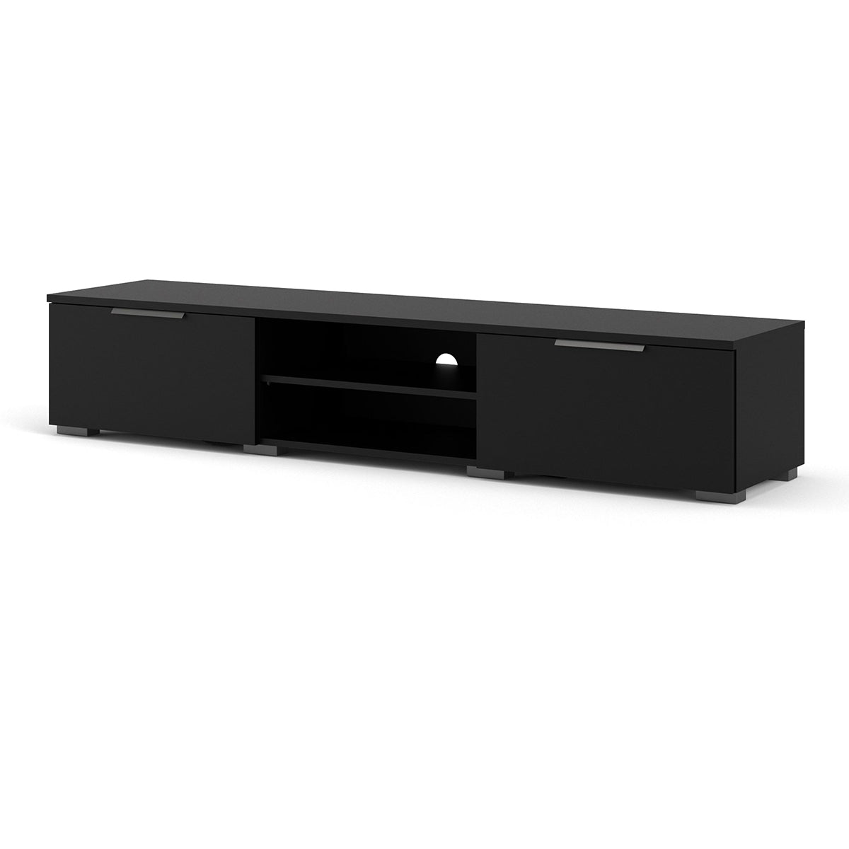 Wooden TV Stand With 2 Drawers And 2 Shelves - Match