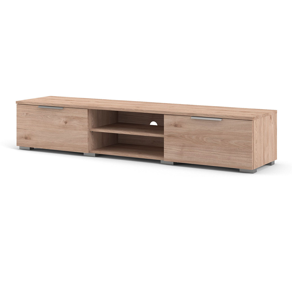 Wooden TV Stand With 2 Drawers And 2 Shelves - Match