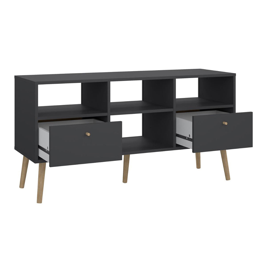 Wooden TV Stand With 2 Drawers - Cumbria