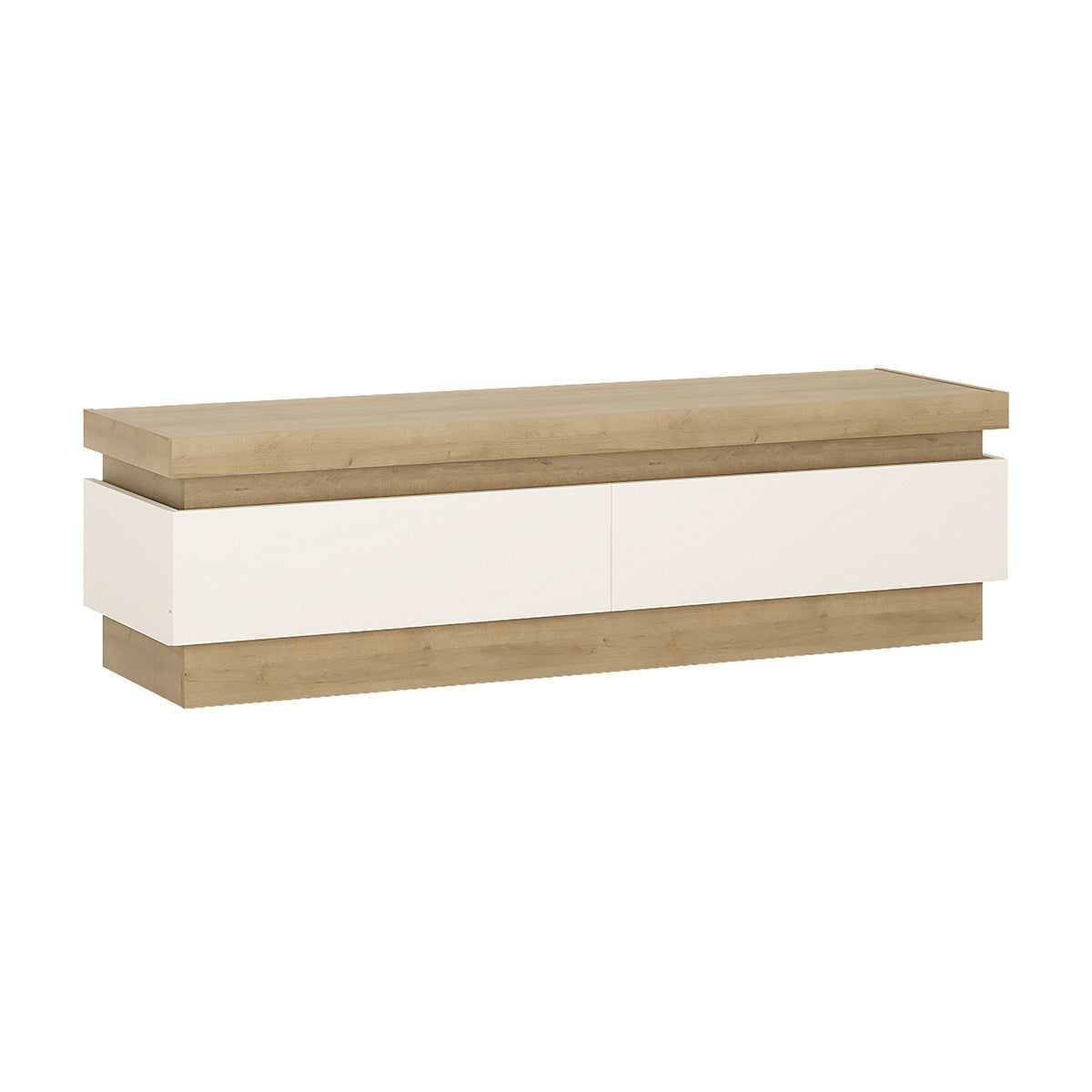 Wooden TV Stand With 2 Drawers And LED Lights - Lyon