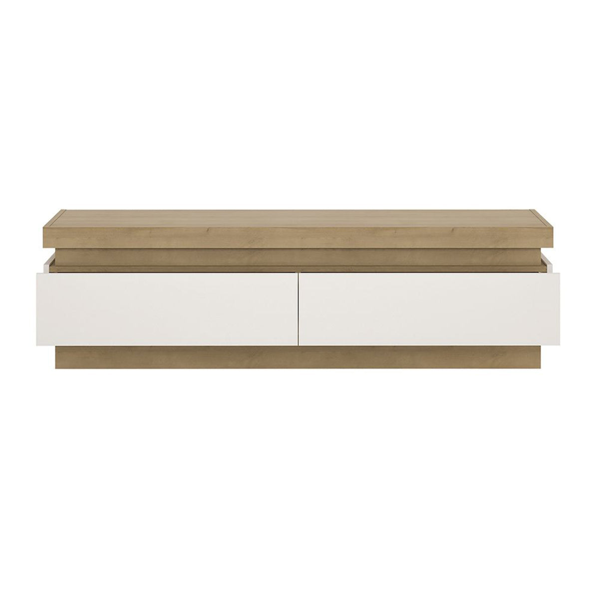 Wooden TV Stand With 2 Drawers And LED Lights - Lyon