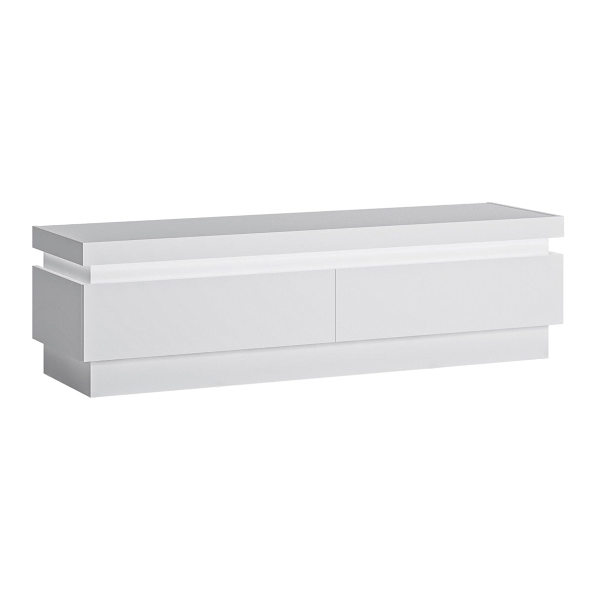 Wooden TV Stand With 2 Drawers And LED Lights - Lyon