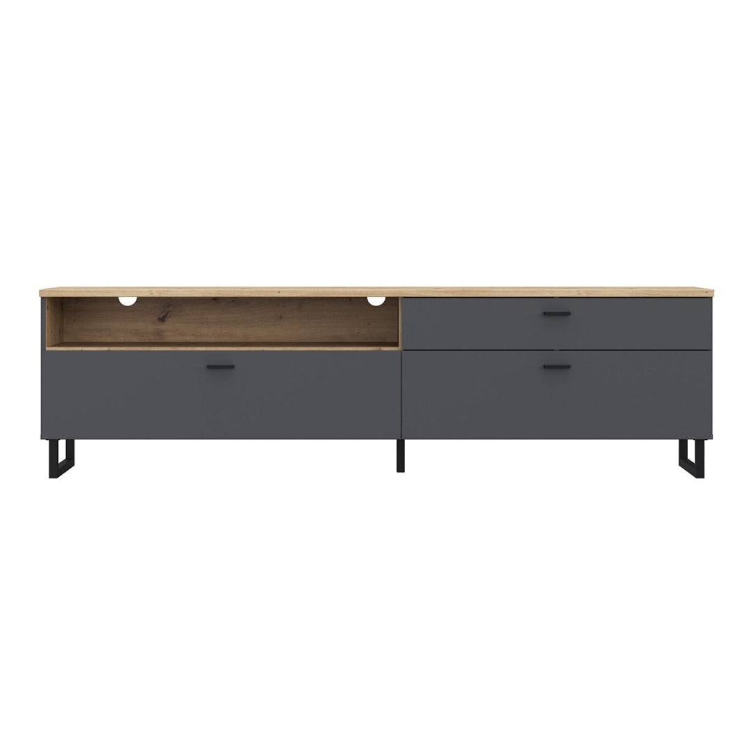 Wooden TV Stand With 2 Flip Doors And 1 Drawer - Klara