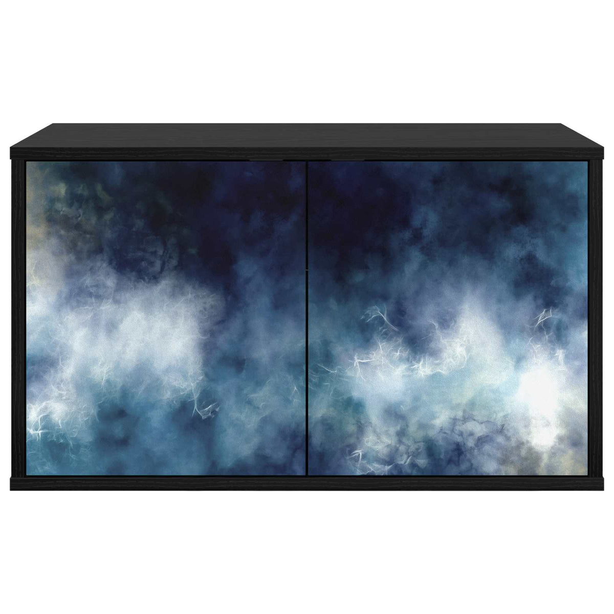 Wooden TV Stand 69cm Wide Wall Hung With 2 Doors - Raalte