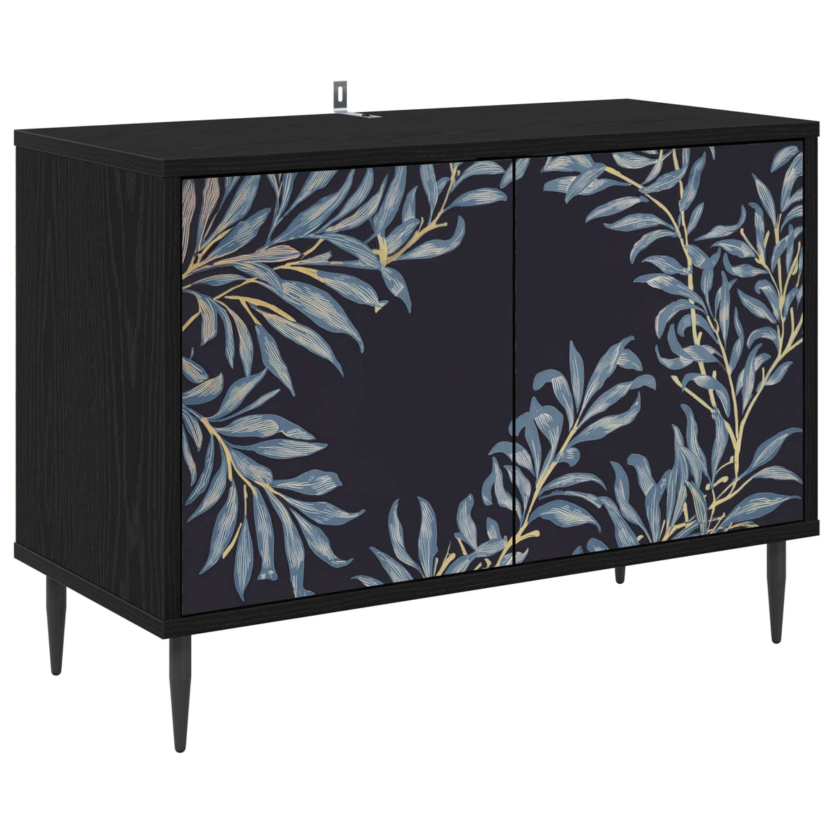 Wooden TV Stand 69cm Wide With 2 Doors And Raised Feet - Dokkum