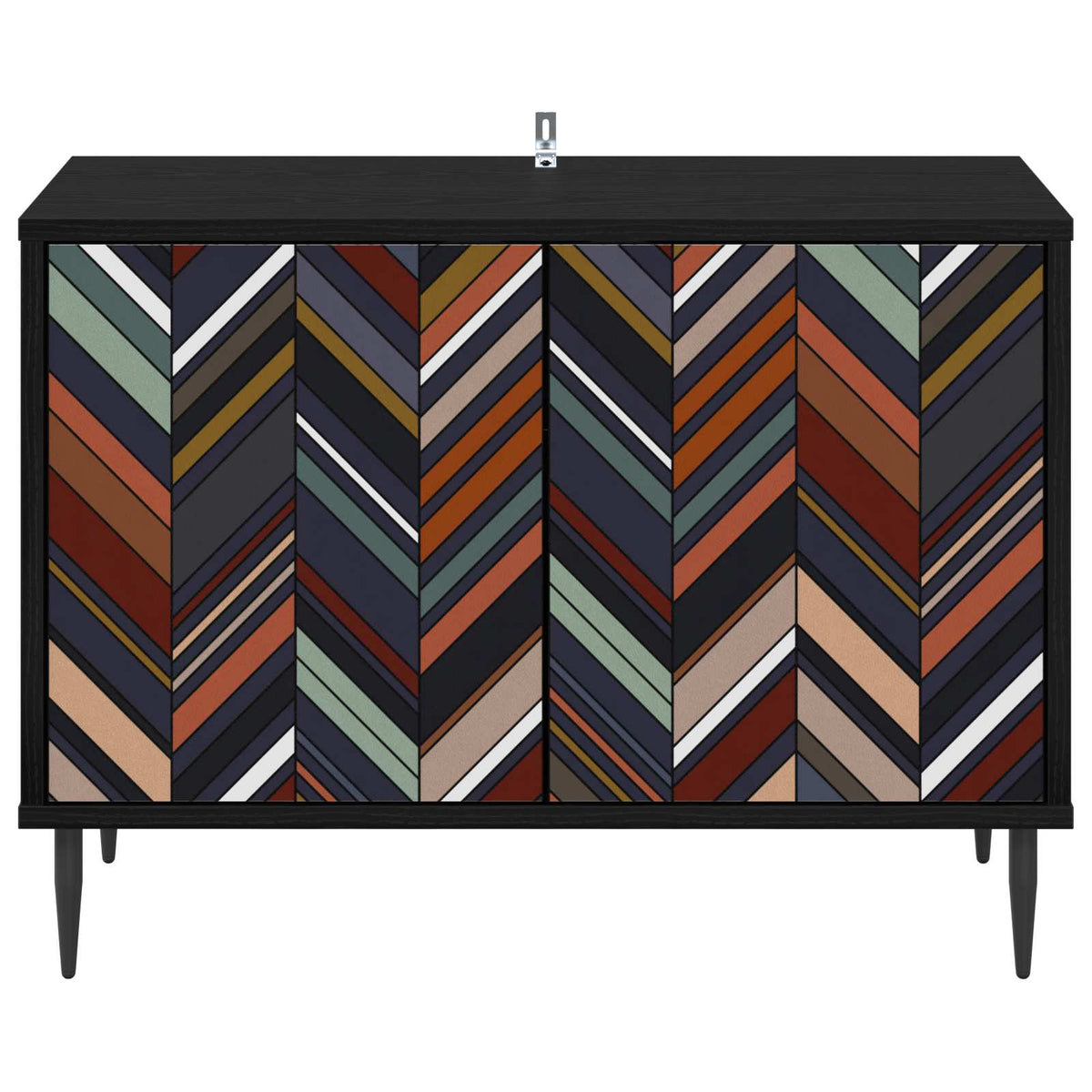 Wooden TV Stand 69cm Wide With 2 Doors And Raised Feet - Ommen