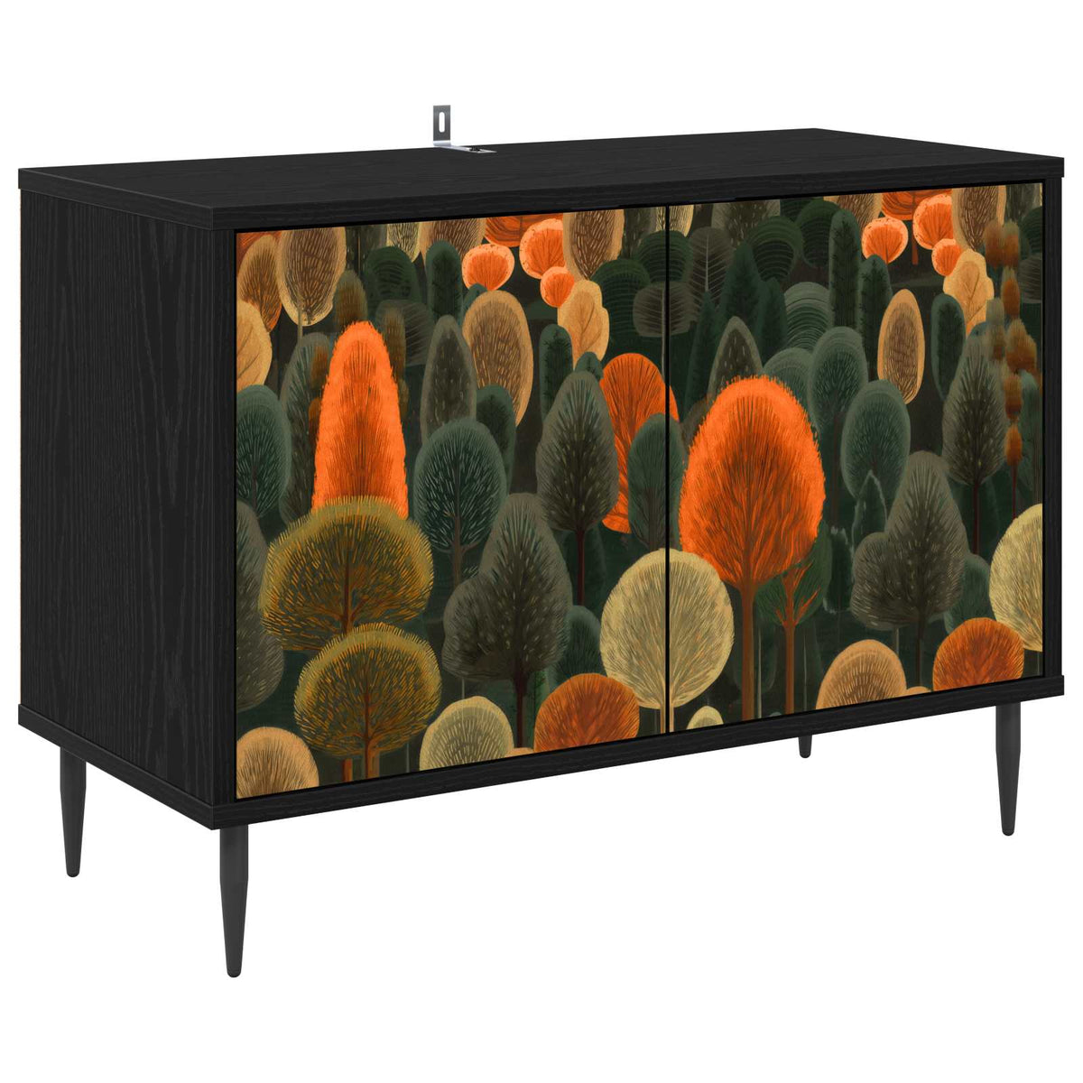 Wooden TV Stand 69cm Wide With 2 Doors And Raised Feet - Zaandam