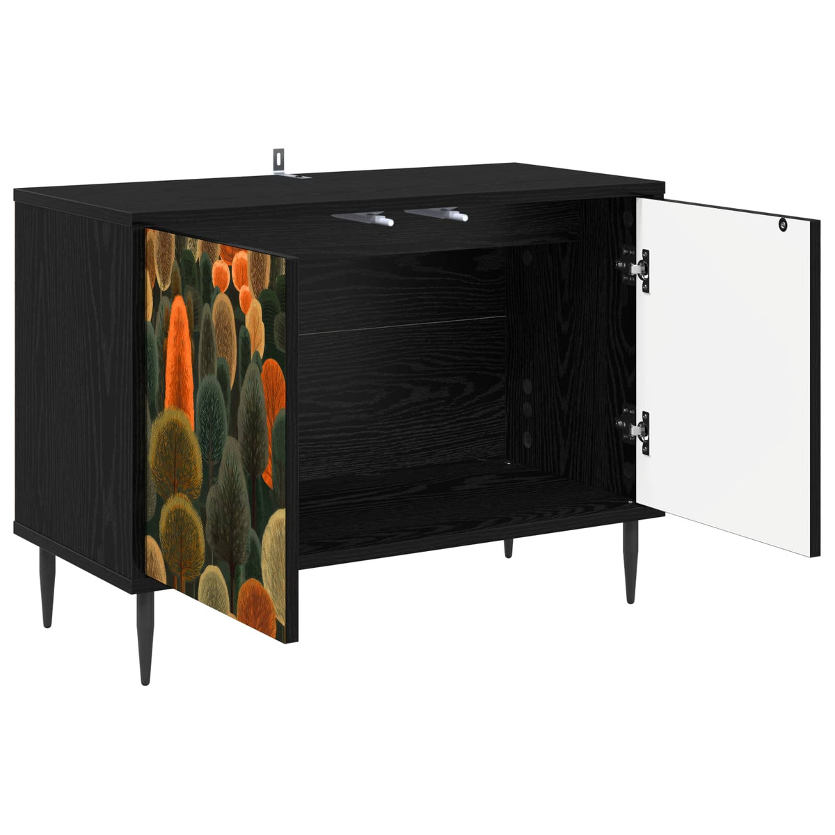 Wooden TV Stand 69cm Wide With 2 Doors And Raised Feet - Zaandam