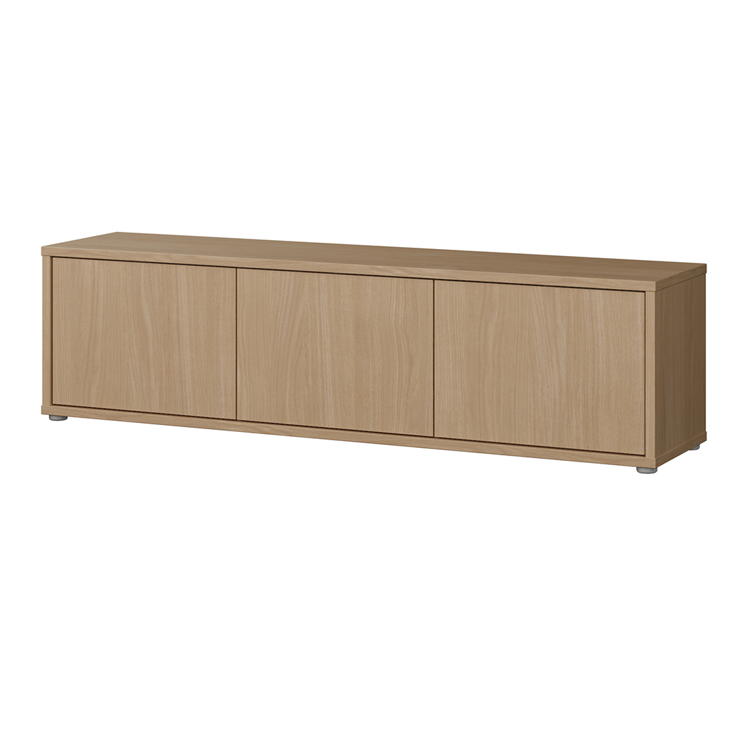 Wooden TV Stand Wide With 3 Push-to-Open Doors - Alice Springs