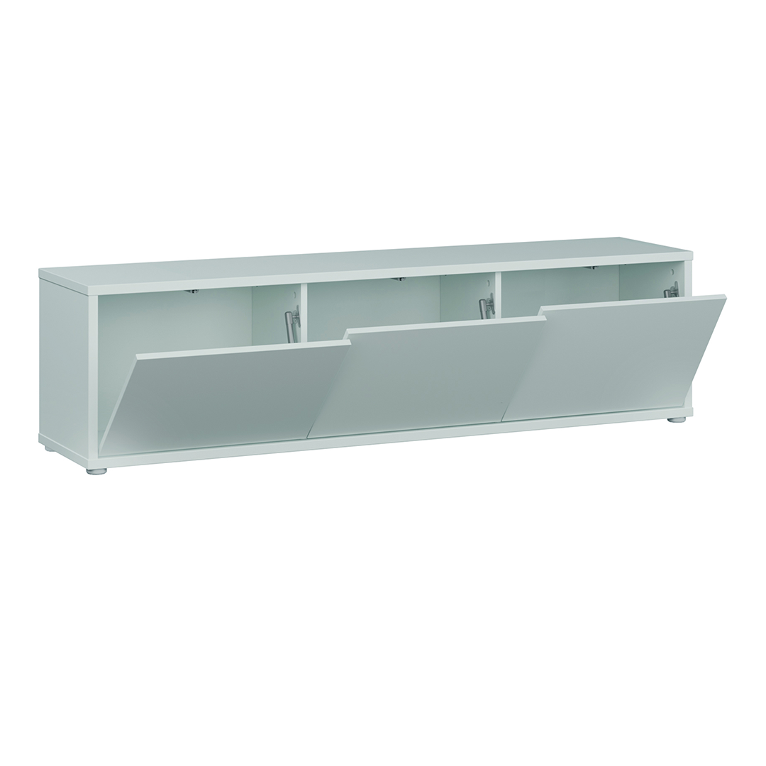 Wooden TV Stand Wide With 3 Push-to-Open Doors - Alice Springs