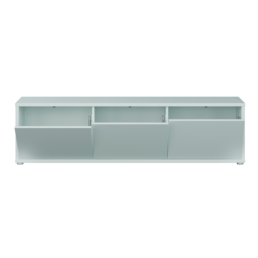 Wooden TV Stand Wide With 3 Push-to-Open Doors - Alice Springs