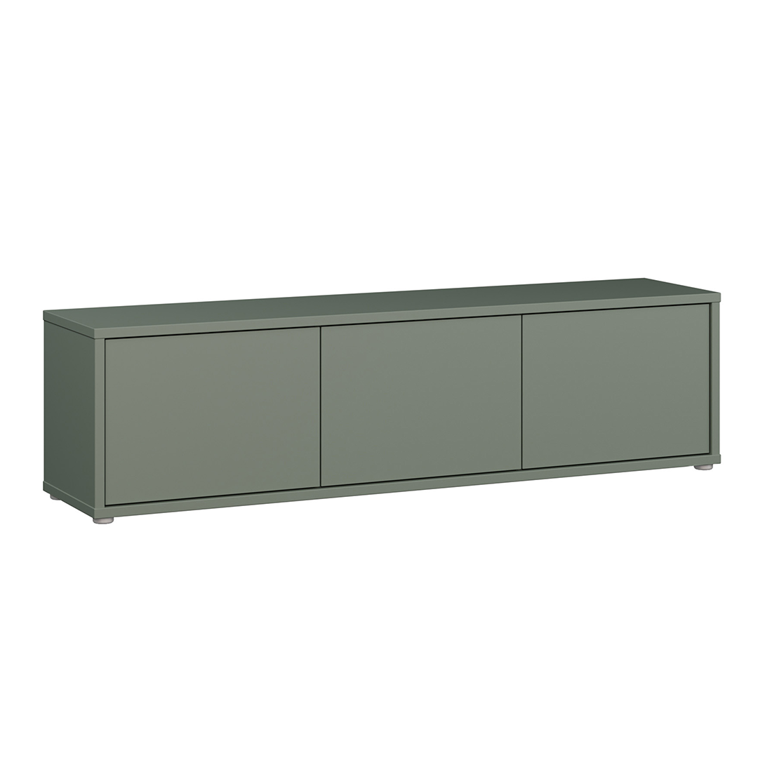 Wooden TV Stand Wide With 3 Push-to-Open Doors - Alice Springs