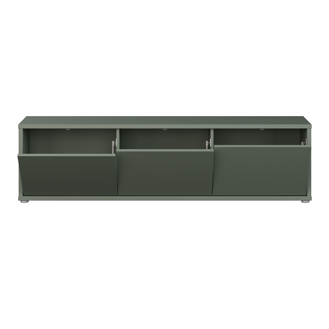 Wooden TV Stand Wide With 3 Push-to-Open Doors - Alice Springs
