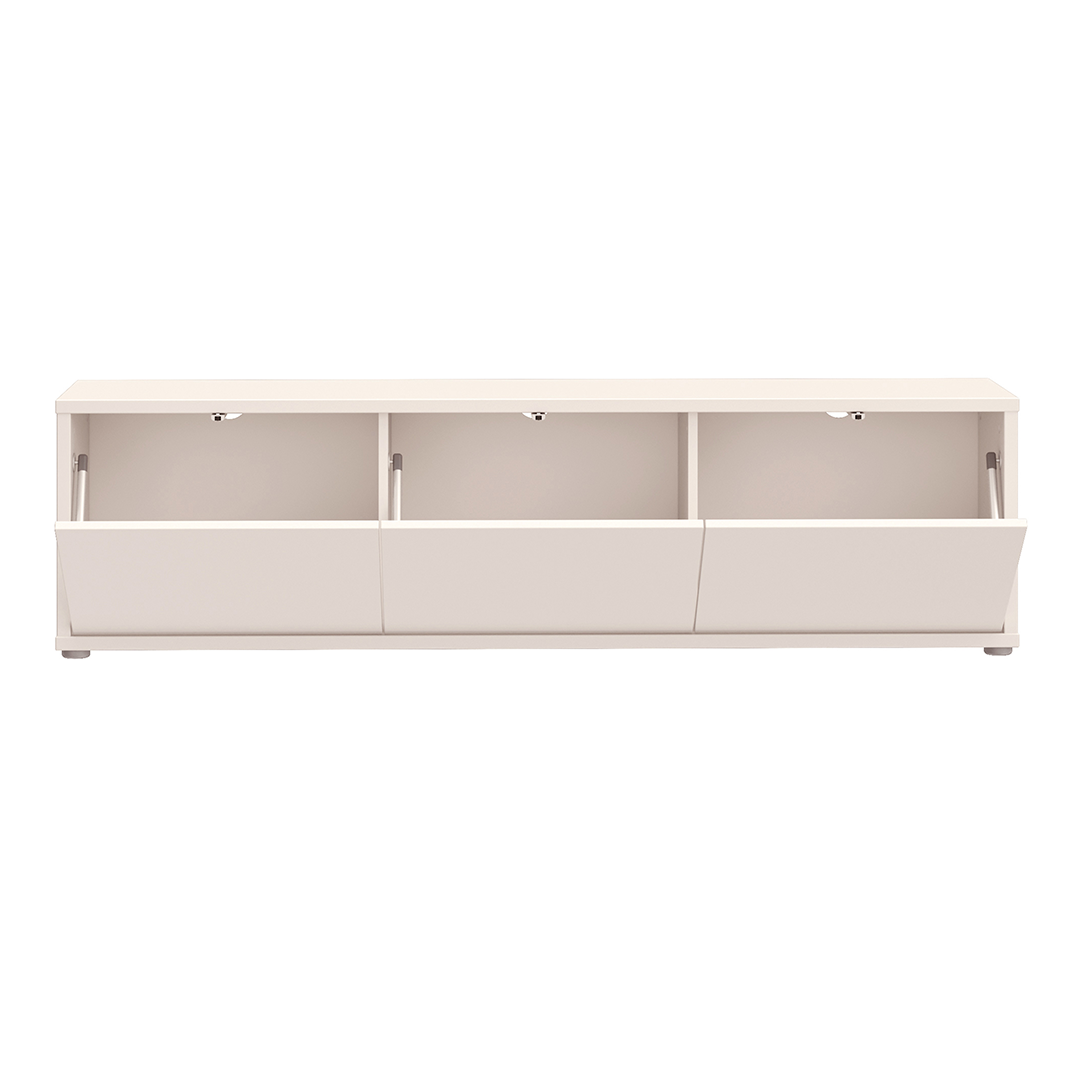 Wooden TV Stand Wide With 3 Push-to-Open Doors - Alice Springs