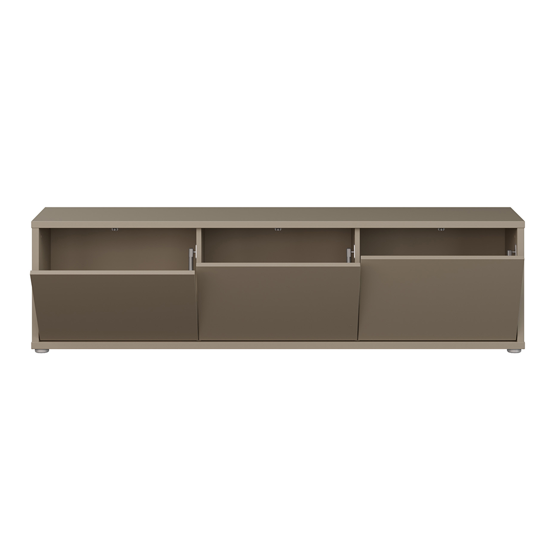 Wooden TV Stand Wide With 3 Push-to-Open Doors - Alice Springs